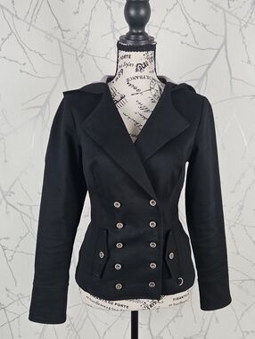 Nomis Cotton Stretch Twill Double Breasted Hooded Jacket